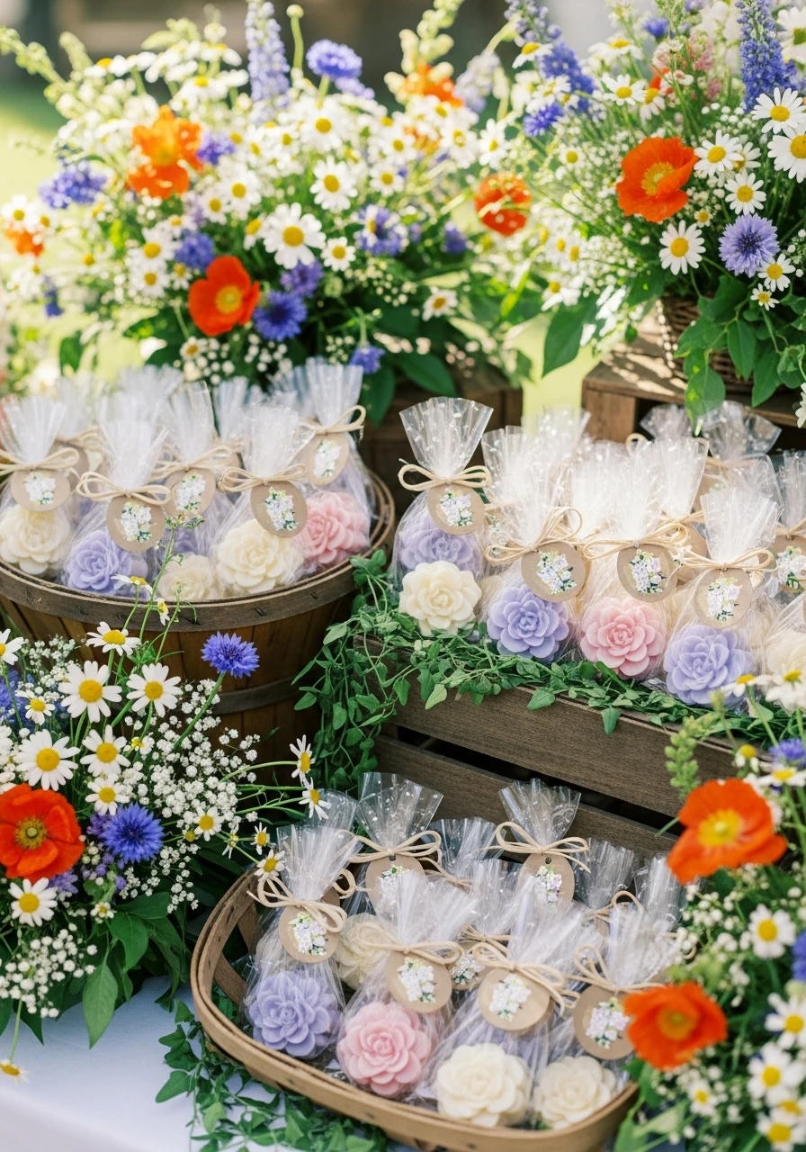 Flower Shaped Soap - 50 Best Wildflower Baby Shower Theme Ideas for a 'Baby in Bloom' Party