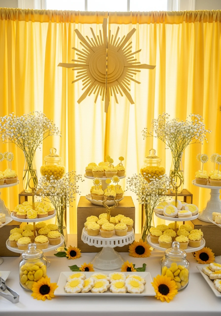Style The Dessert Table - You Are My Sunshine Baby Shower Ideas: 50 Bright Ways to Celebrate