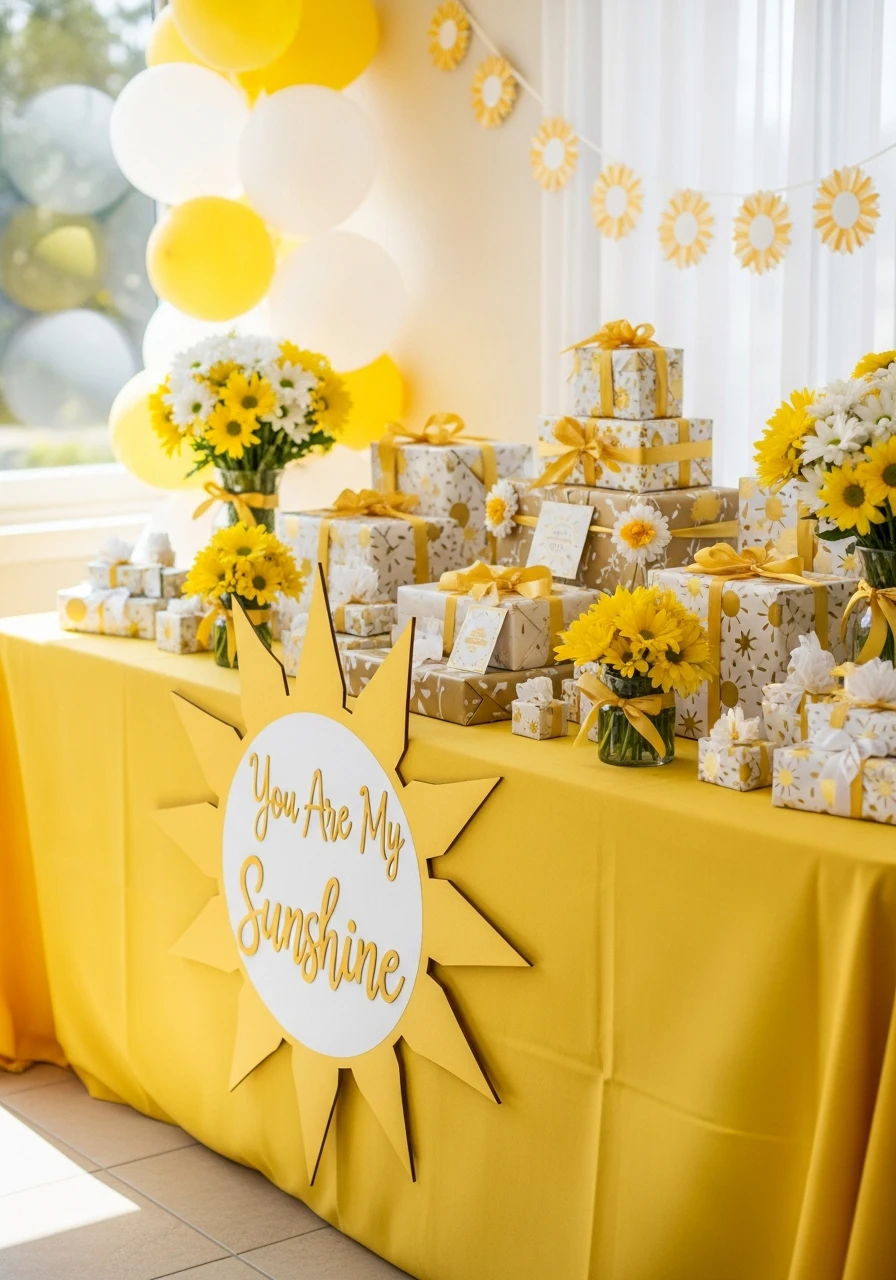 Style The Gift Table - You Are My Sunshine Baby Shower Ideas: 50 Bright Ways to Celebrate