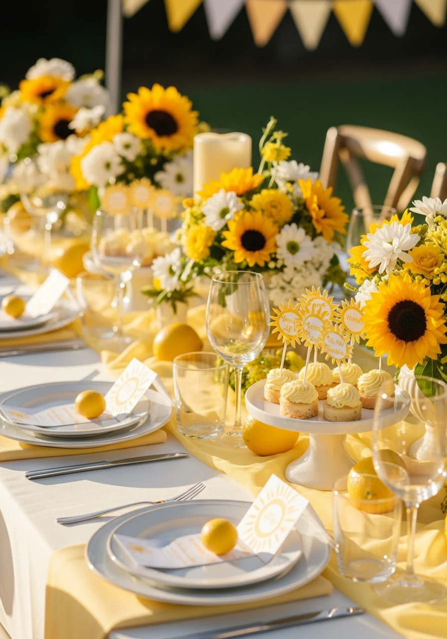 Use Sun Place Cards - You Are My Sunshine Baby Shower Ideas: 50 Bright Ways to Celebrate
