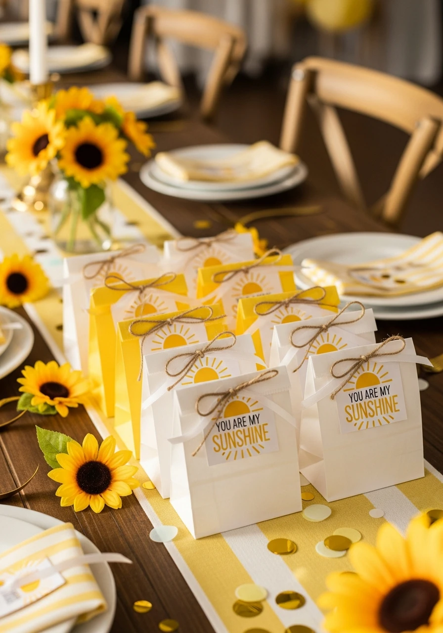 Yellow Favor Bags - You Are My Sunshine Baby Shower Ideas: 50 Bright Ways to Celebrate