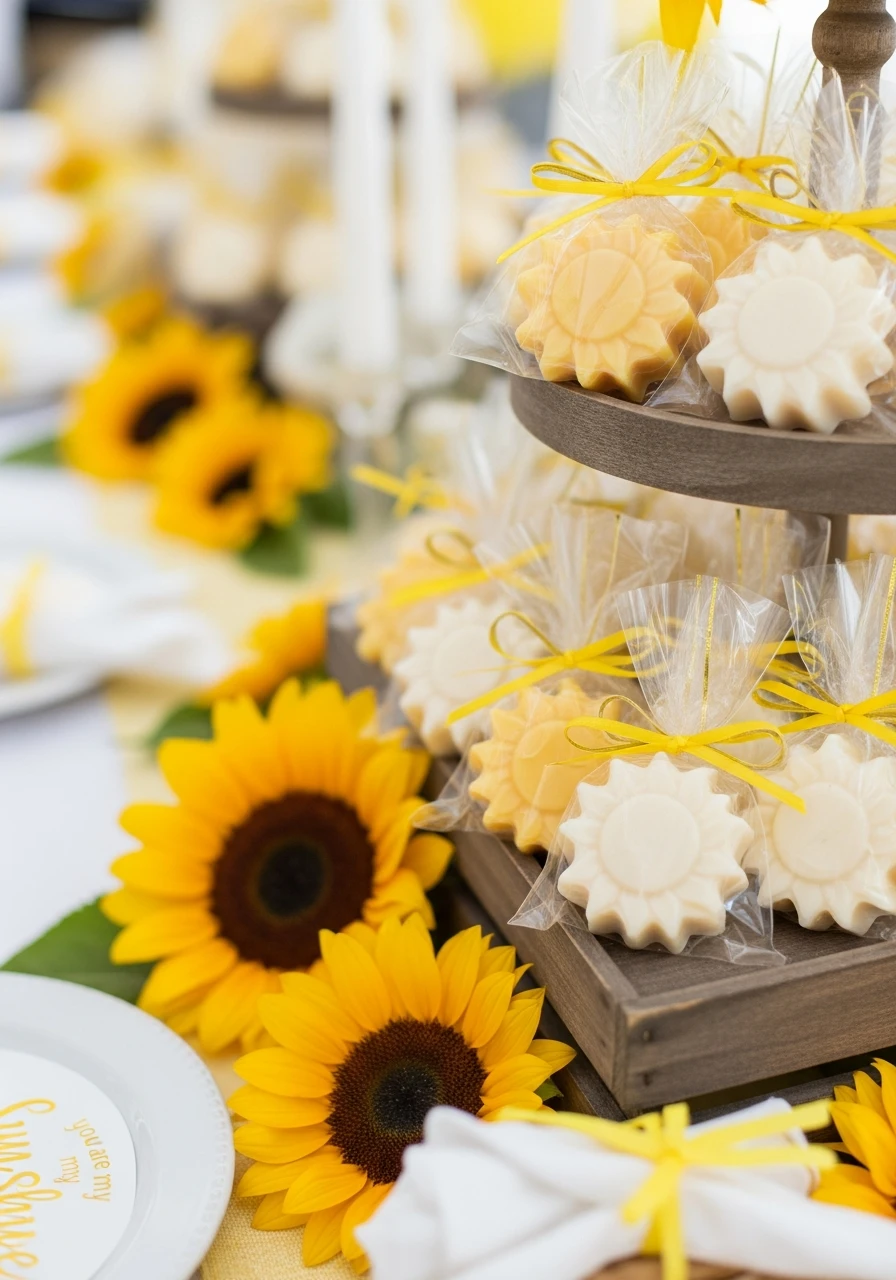 Sun-Shaped Soap Favors - You Are My Sunshine Baby Shower Ideas: 50 Bright Ways to Celebrate