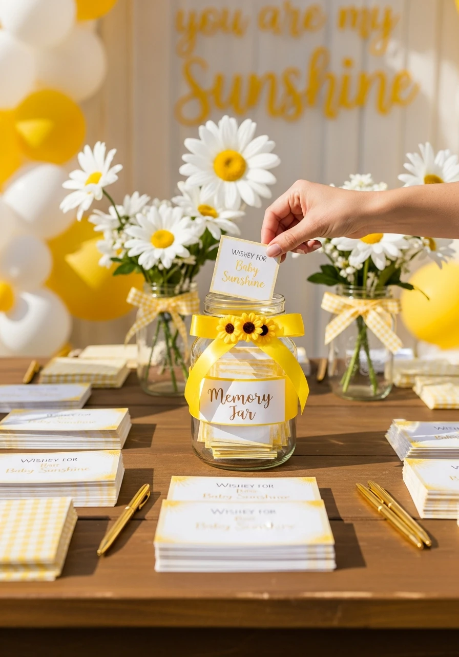 Memory Jar Activity - You Are My Sunshine Baby Shower Ideas: 50 Bright Ways to Celebrate