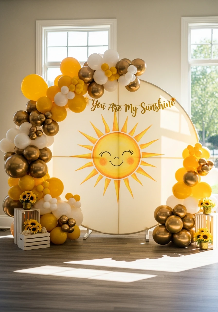 Photo Booth Backdrop - You Are My Sunshine Baby Shower Ideas: 50 Bright Ways to Celebrate