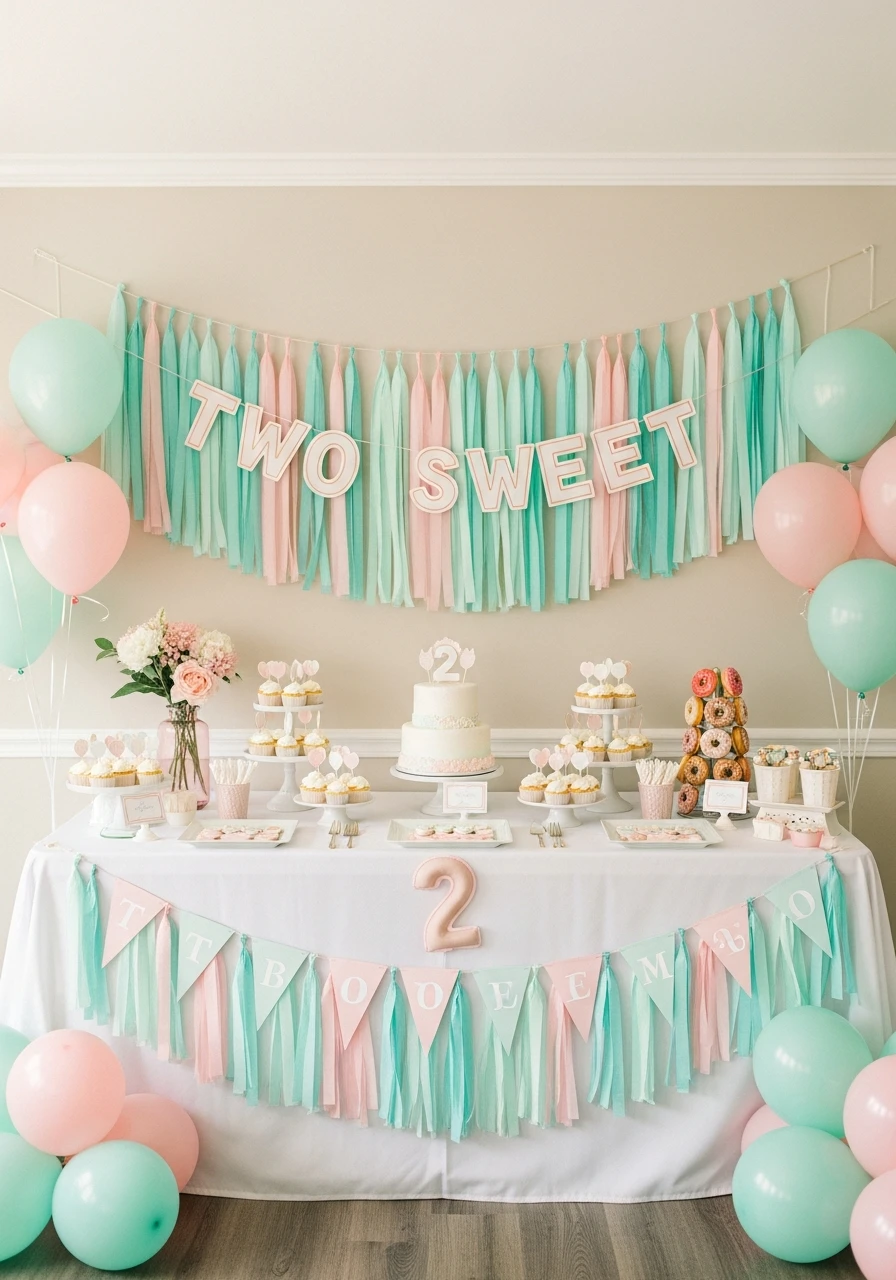 Two Sweet Dessert Theme - 50 Adorable 2nd Birthday Party for Girl Ideas: Practical Planner Guide