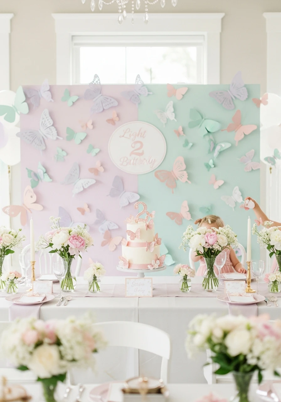 Light Butterfly Accents - 50 Adorable 2nd Birthday Party for Girl Ideas: Practical Planner Guide
