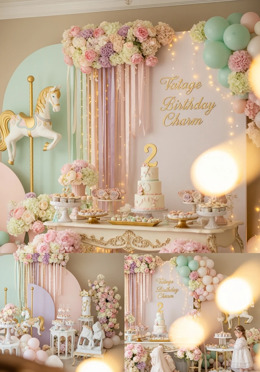 Vintage Carousel Charm - 50 Adorable 2nd Birthday Party for Girl Ideas: Practical Planner Guide
