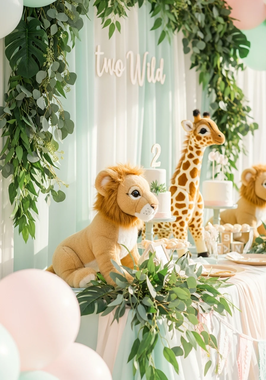 Two Wild Safari Animals - 50 Adorable 2nd Birthday Party for Girl Ideas: Practical Planner Guide