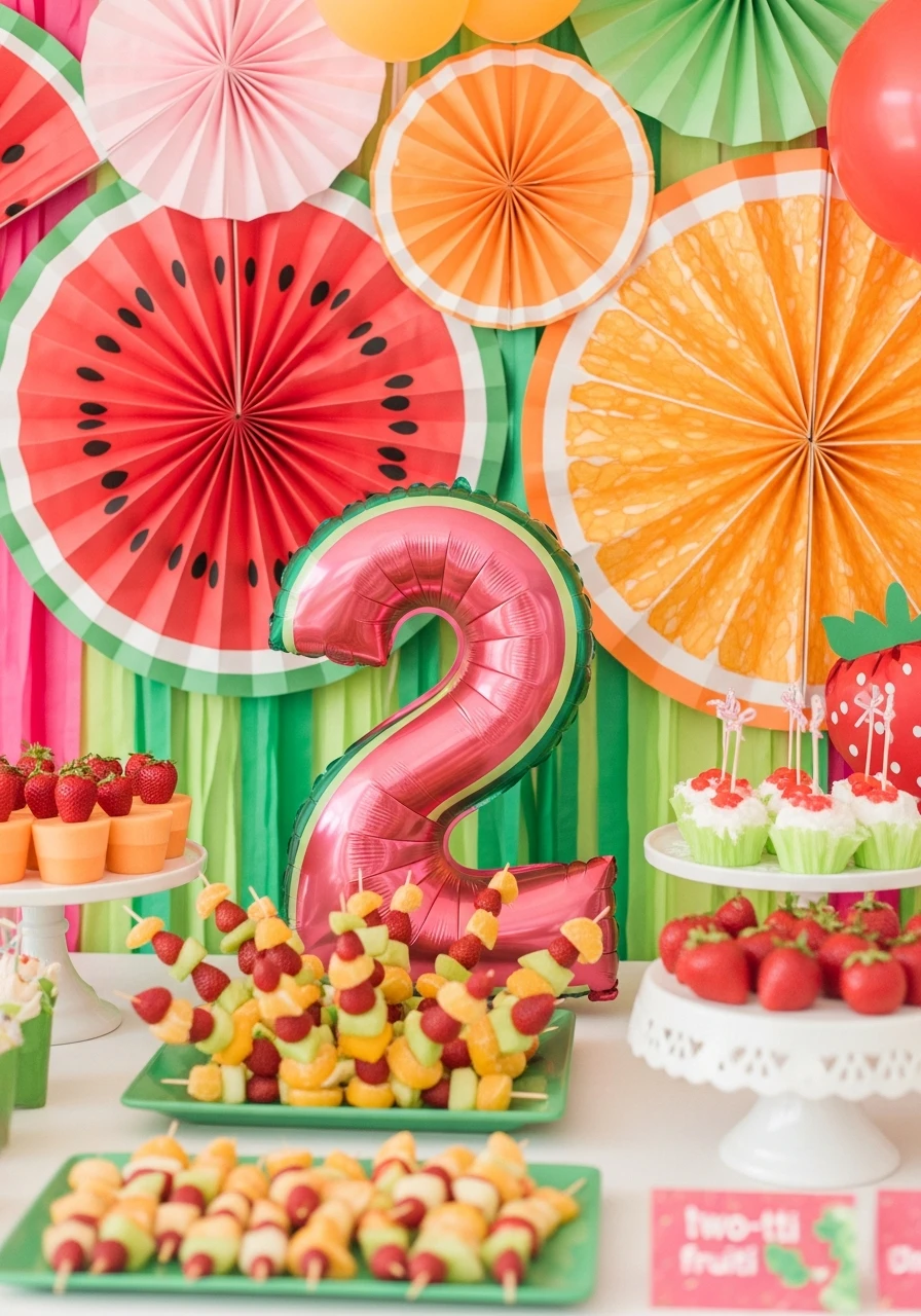 Two-tti Fruitti Theme - 50 Adorable 2nd Birthday Party for Girl Ideas: Practical Planner Guide