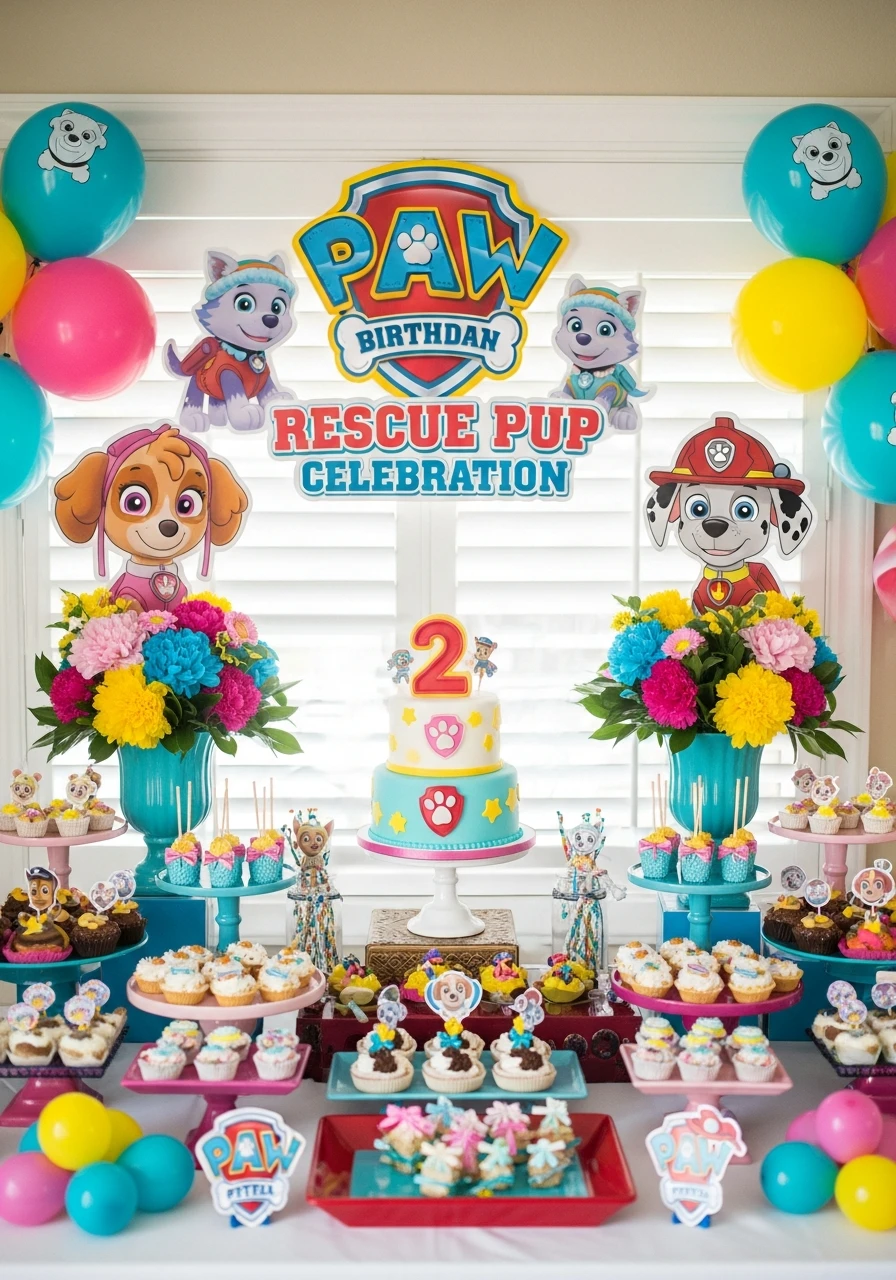 Rescue Pup Celebration - 50 Adorable 2nd Birthday Party for Girl Ideas: Practical Planner Guide