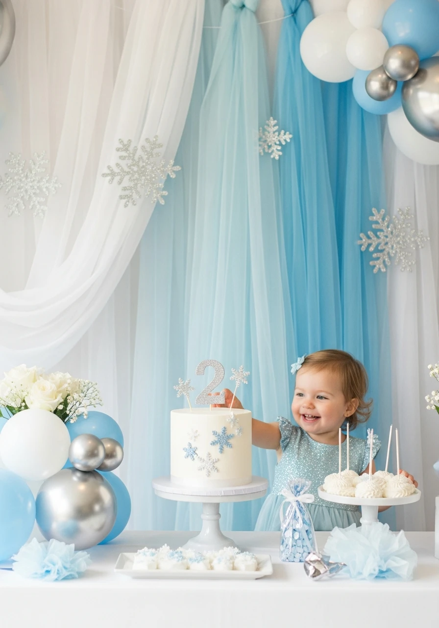 Icy Blue Snowflake Fun - 50 Adorable 2nd Birthday Party for Girl Ideas: Practical Planner Guide
