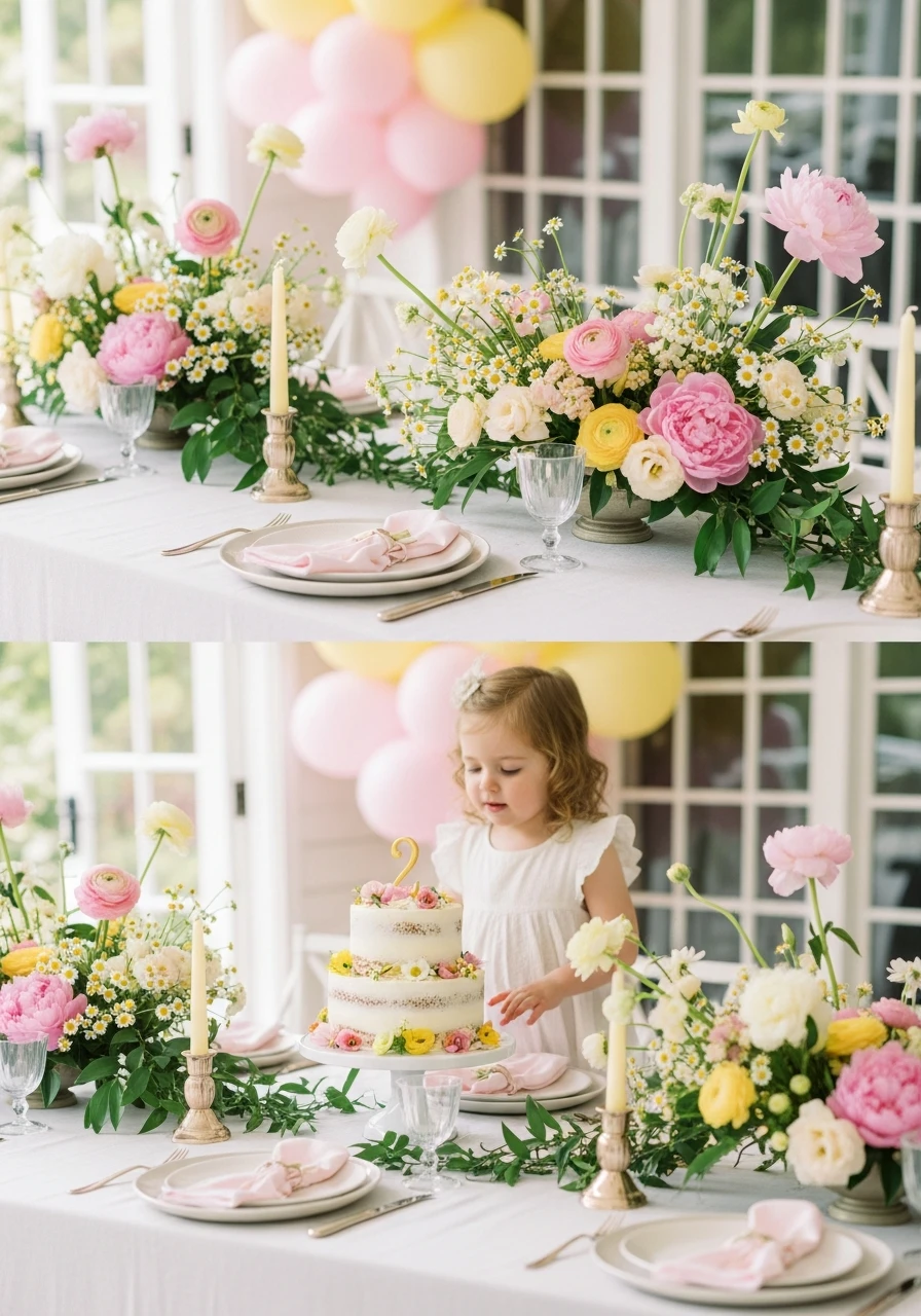 Fresh Flower Theme - 50 Adorable 2nd Birthday Party for Girl Ideas: Practical Planner Guide
