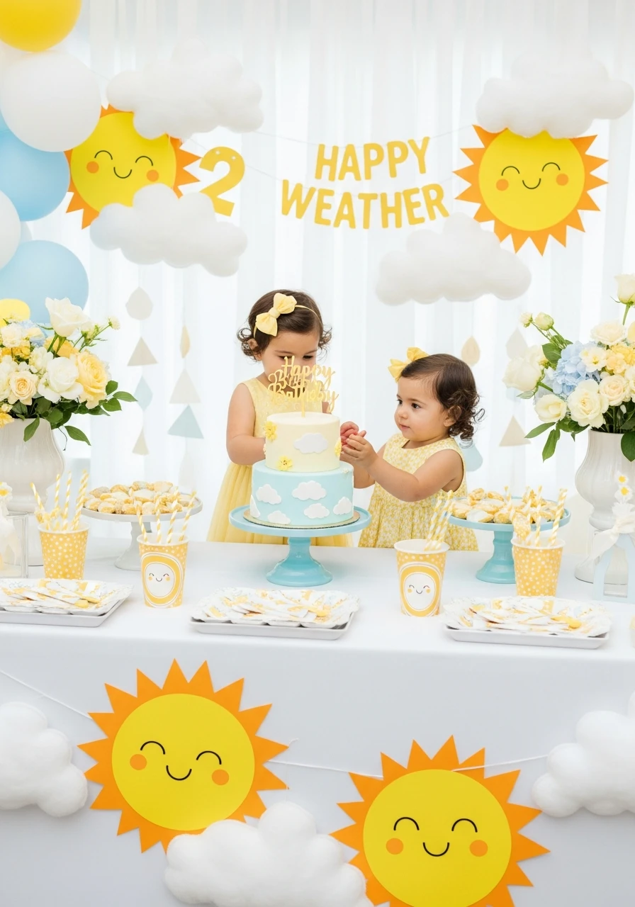 Happy Weather Theme - 50 Adorable 2nd Birthday Party for Girl Ideas: Practical Planner Guide