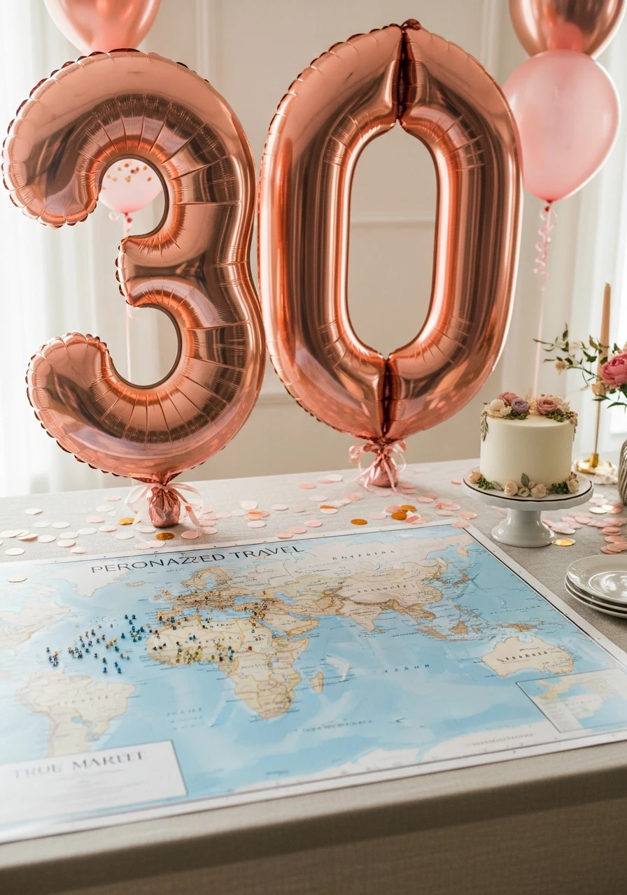 Personalized Travel Map Gift - 30th Birthday Ideas for Women: The Ultimate Party Plan