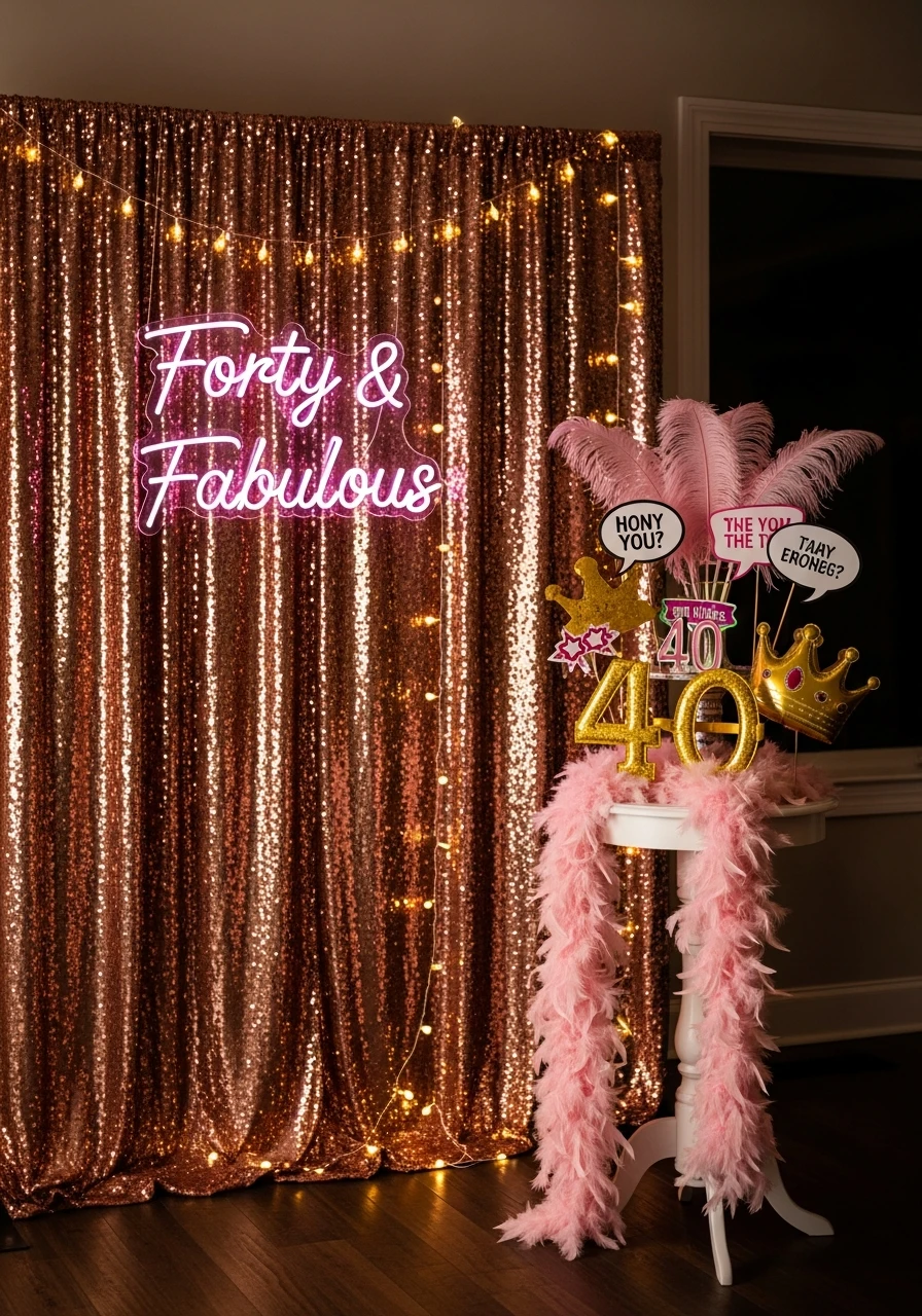 Set Up a Photo Booth - 40th Birthday Ideas for Women: The Ultimate Party Plan