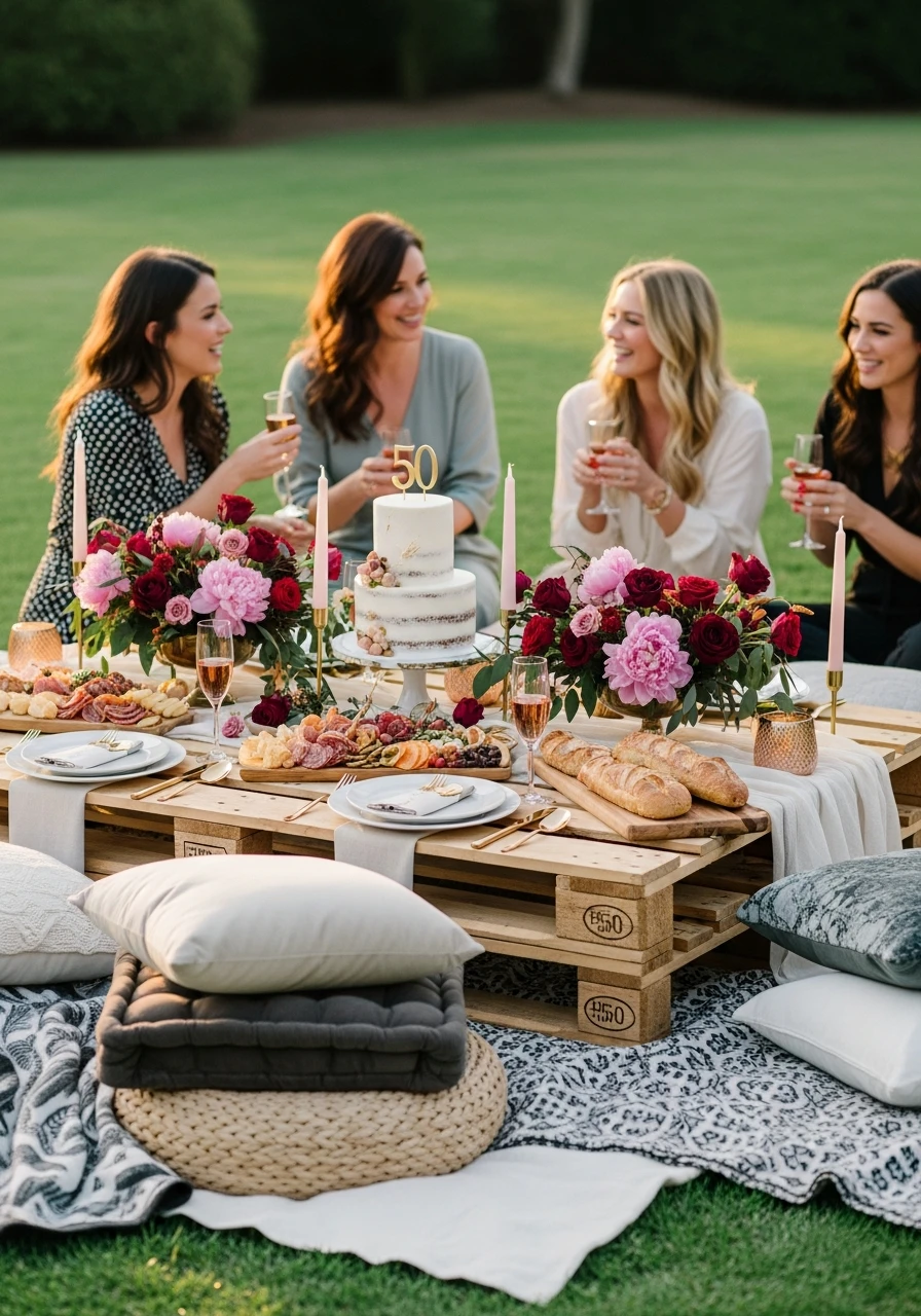 Fancy Picnic Setup - 50th Birthday Ideas for Women: Your Ultimate Party Plan