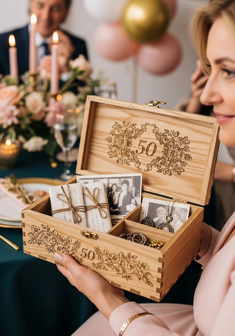 Keepsake Storage Box - 50th Birthday Ideas for Women: Your Ultimate Party Plan