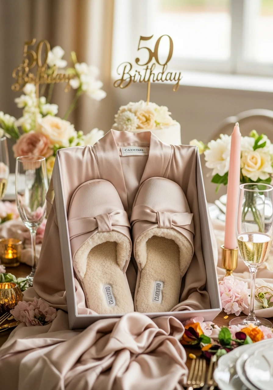 Cozy Robe and Slippers - 50th Birthday Ideas for Women: Your Ultimate Party Plan