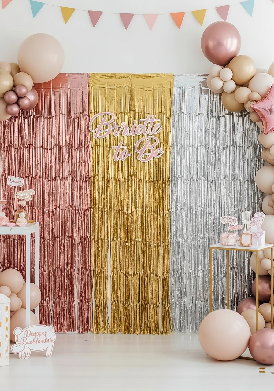 Shimmering Fringe Backdrop - Bachelorette Party Decorations: 45 Fun Ideas