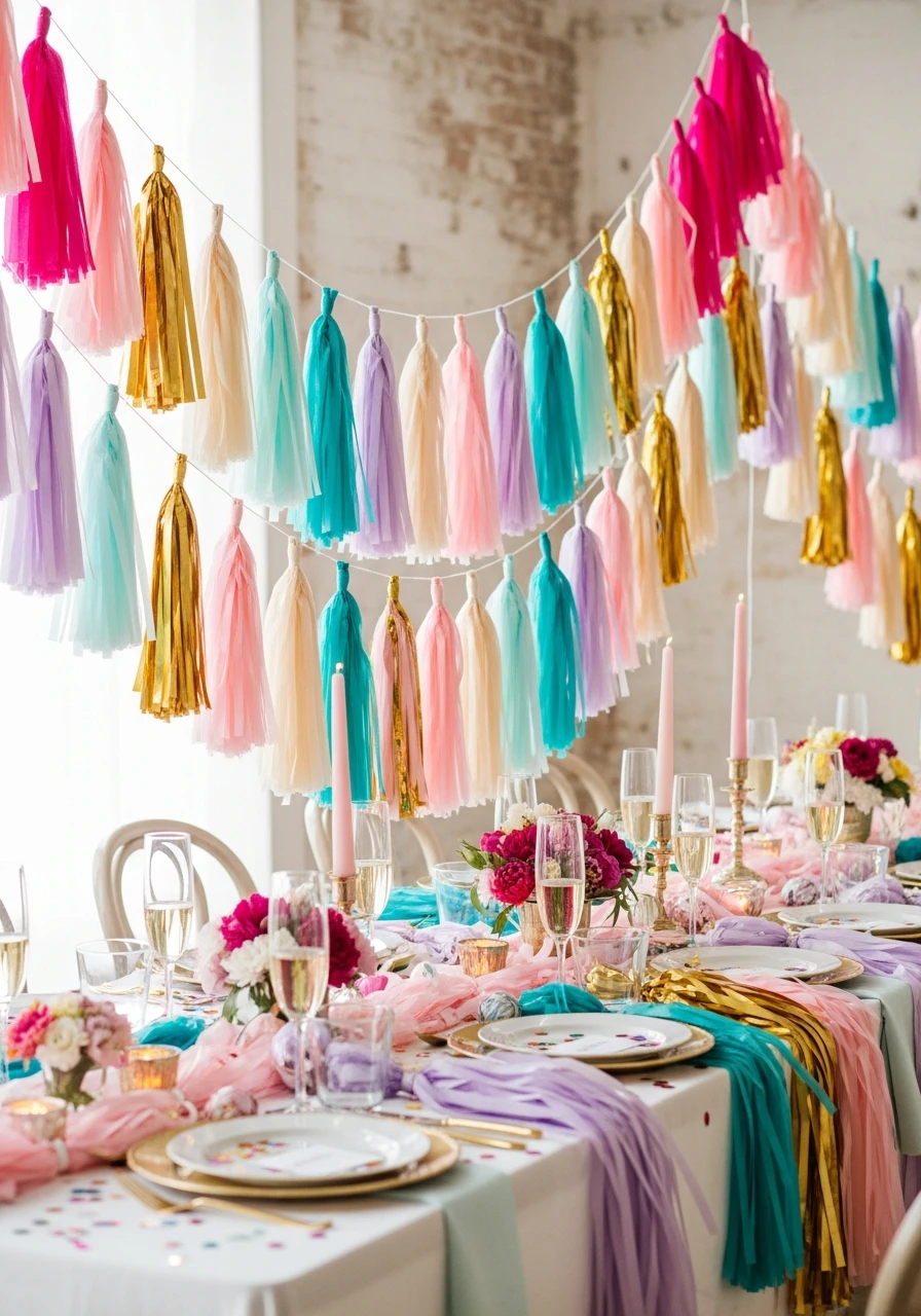 Tassel Garland Fun - Bachelorette Party Decorations: 45 Fun Ideas