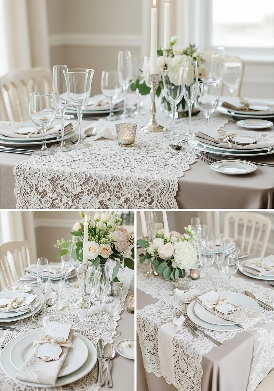 Elegant Lace Runner - Bachelorette Party Decorations: 45 Fun Ideas