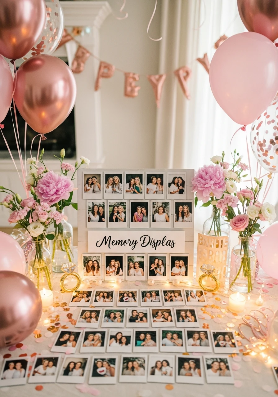 Polaroid Memory Display - Bachelorette Party Decorations: 45 Fun Ideas