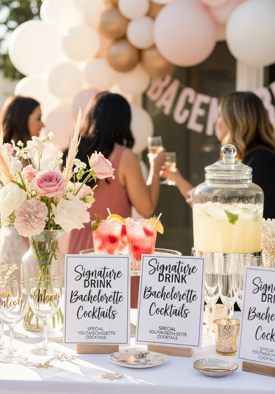 Signature Drink Signs - Bachelorette Party Decorations: 45 Fun Ideas