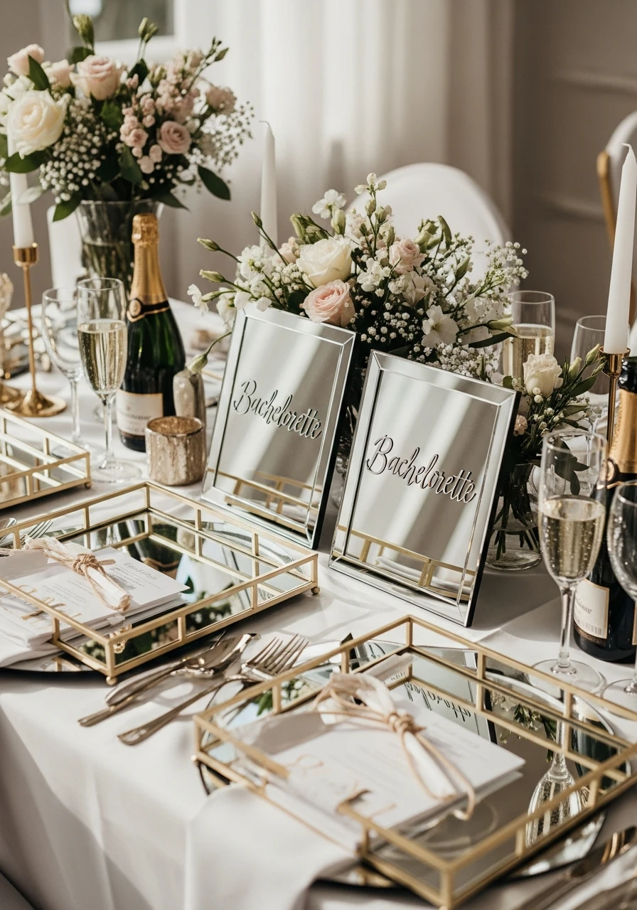 Chic Mirror Signs - Bachelorette Party Decorations: 45 Fun Ideas