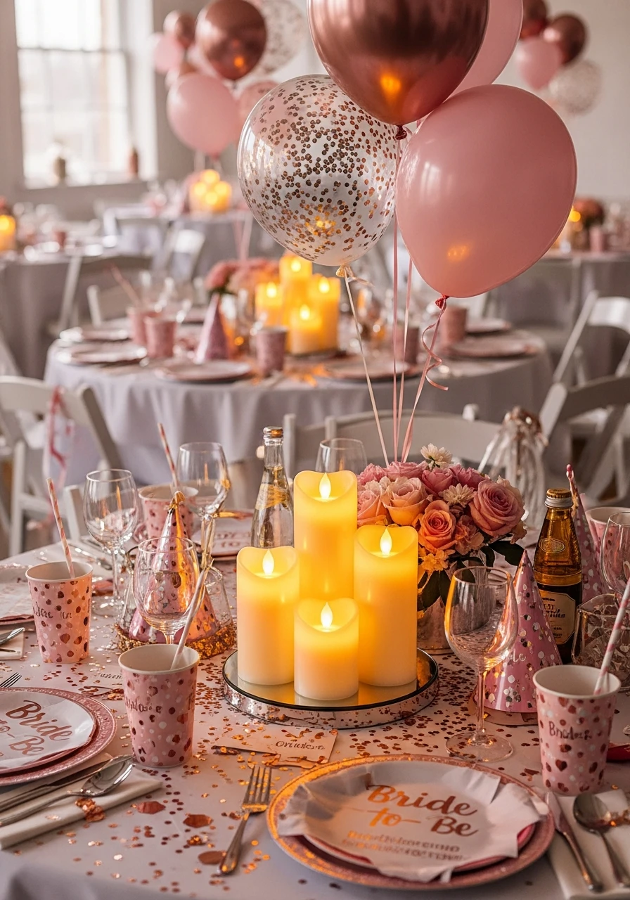 LED Candle Centerpieces - Bachelorette Party Decorations: 45 Fun Ideas