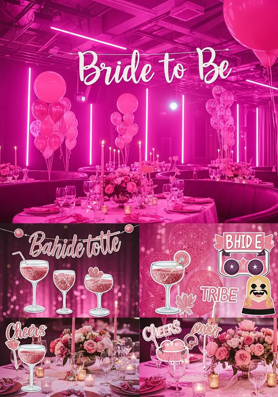 Pink Glow Lighting - Bachelorette Party Decorations: 45 Fun Ideas