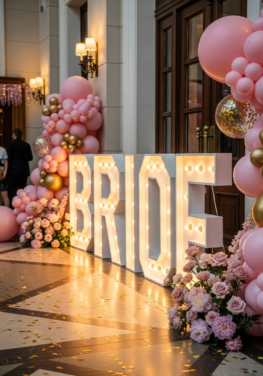 Marquee Letters Display - Bachelorette Party Decorations: 45 Fun Ideas