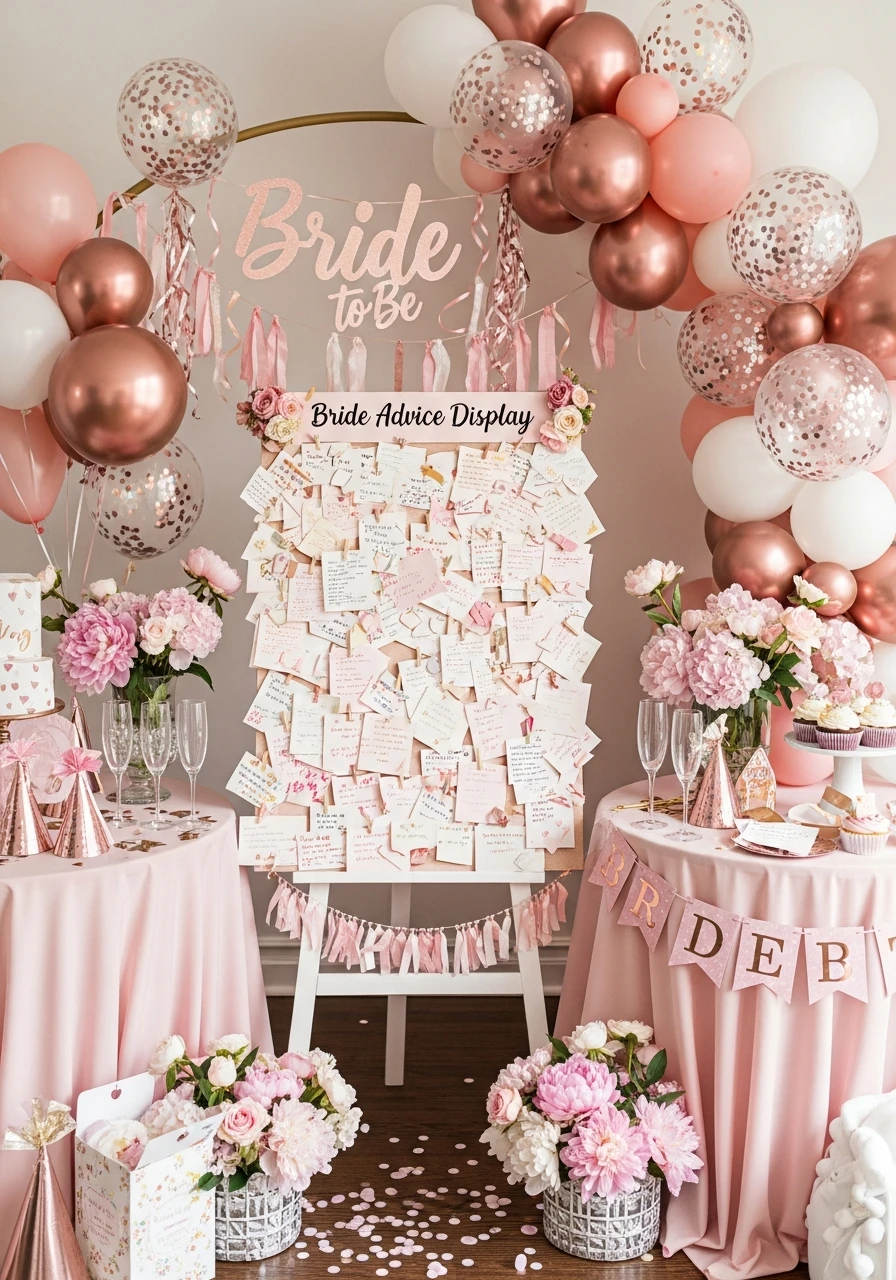 Bride Advice Display - Bachelorette Party Decorations: 45 Fun Ideas
