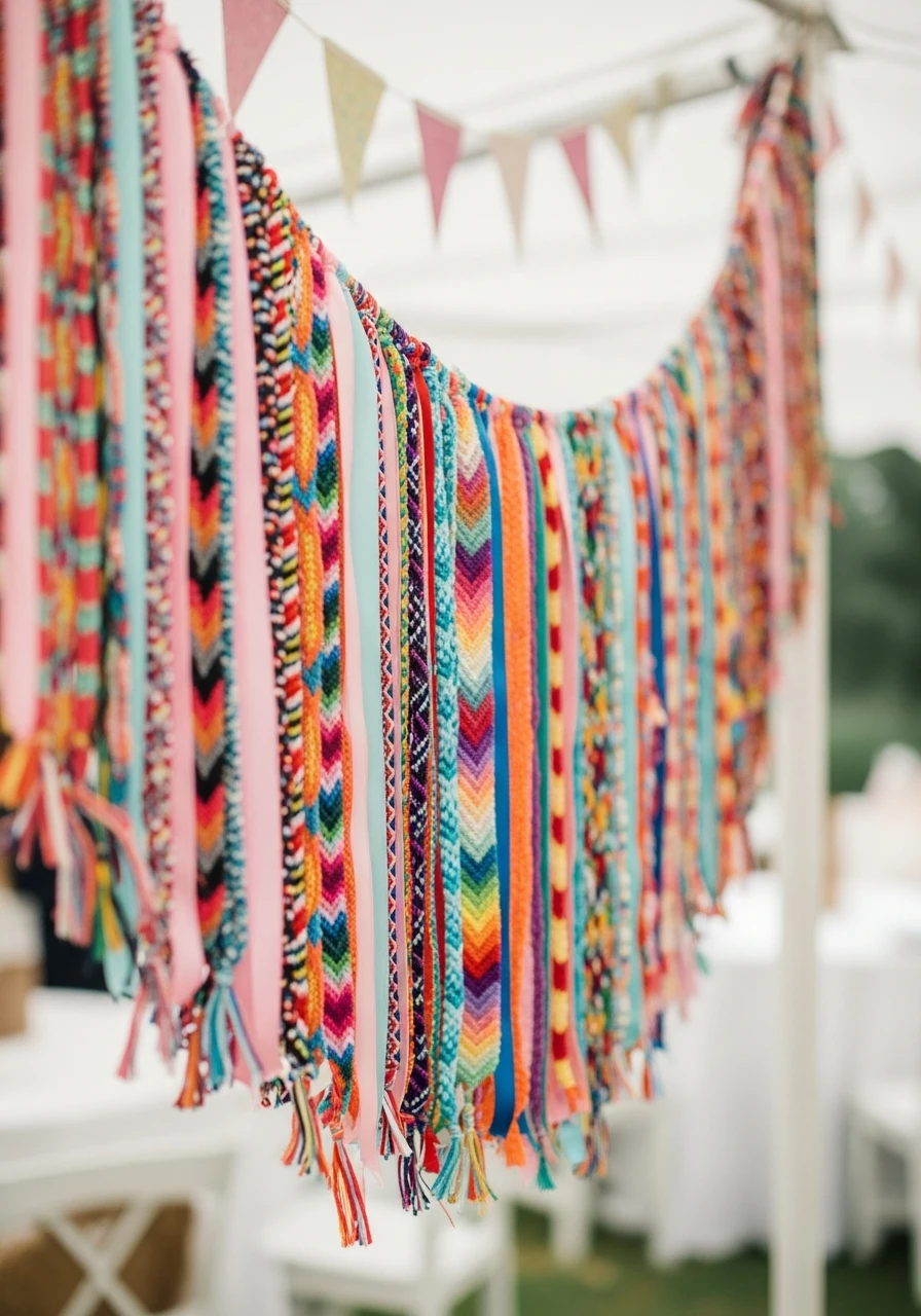 Friendship Bracelet Garland - Bachelorette Party Decorations: 45 Fun Ideas