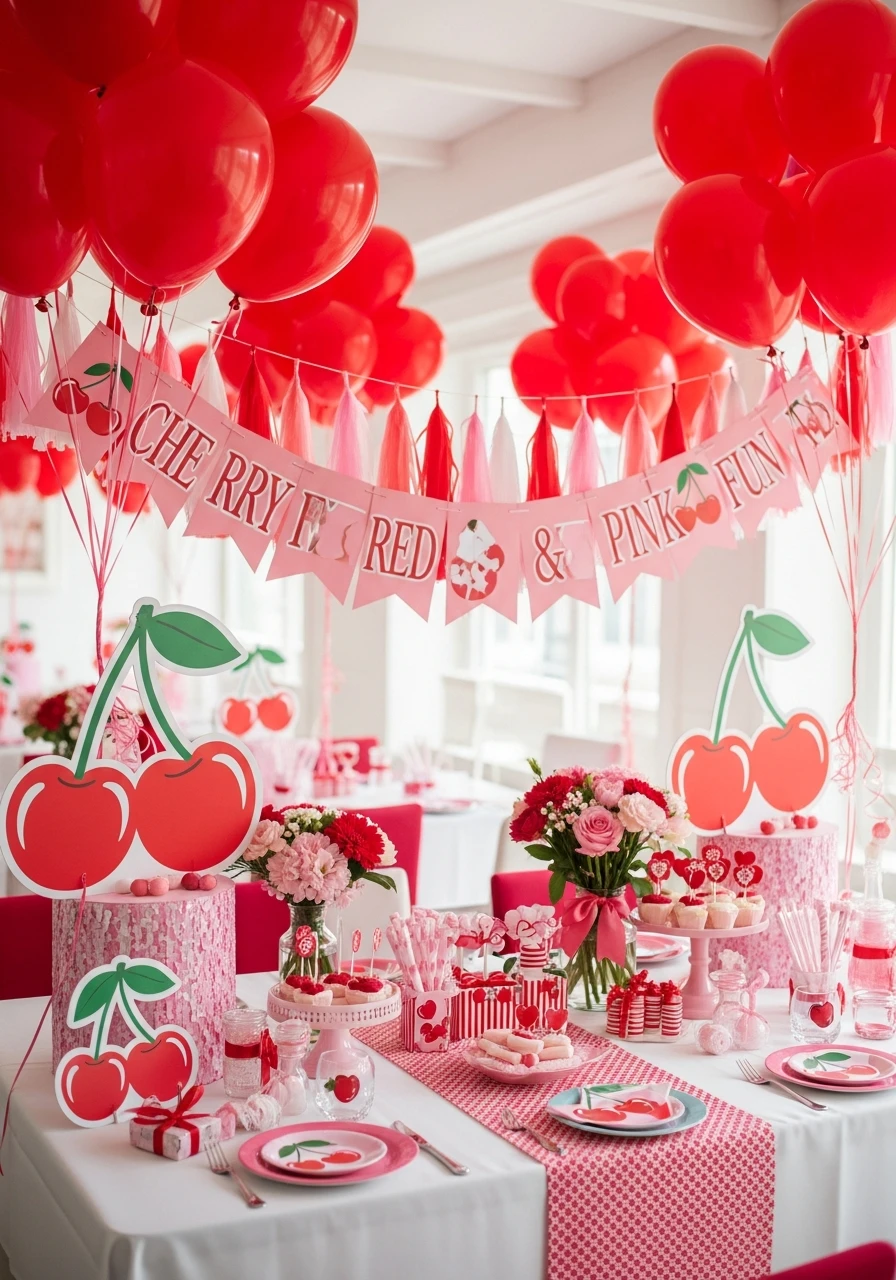 Cherry Red & Pink Fun - Bachelorette Party Decorations: 45 Fun Ideas