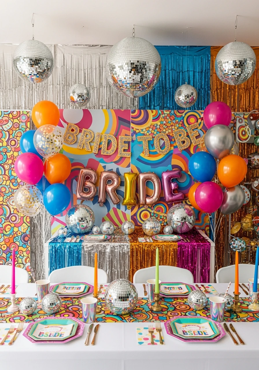 Retro Disco Seventies - Bachelorette Party Decorations: 45 Fun Ideas