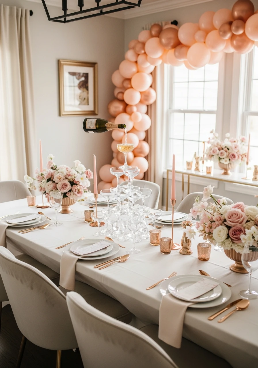 Rose Gold Champagne Glam