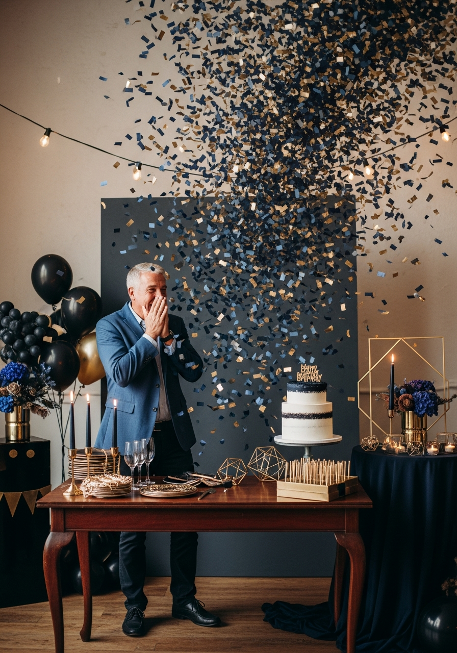 Confetti Drop Fun - 50 Best Birthday Set Up Ideas for Him