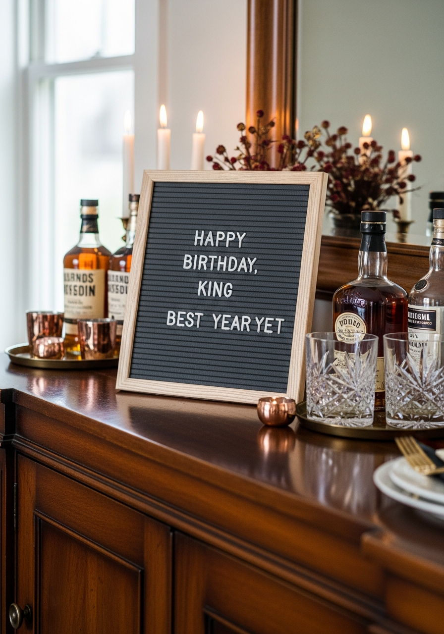 Personalized Message Board - 50 Best Birthday Set Up Ideas for Him
