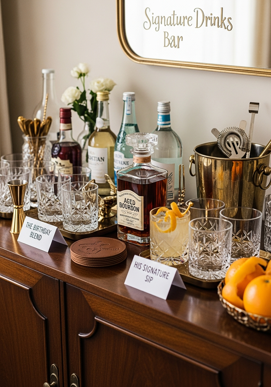 Set Up a Drink Bar - 50 Best Birthday Set Up Ideas for Him