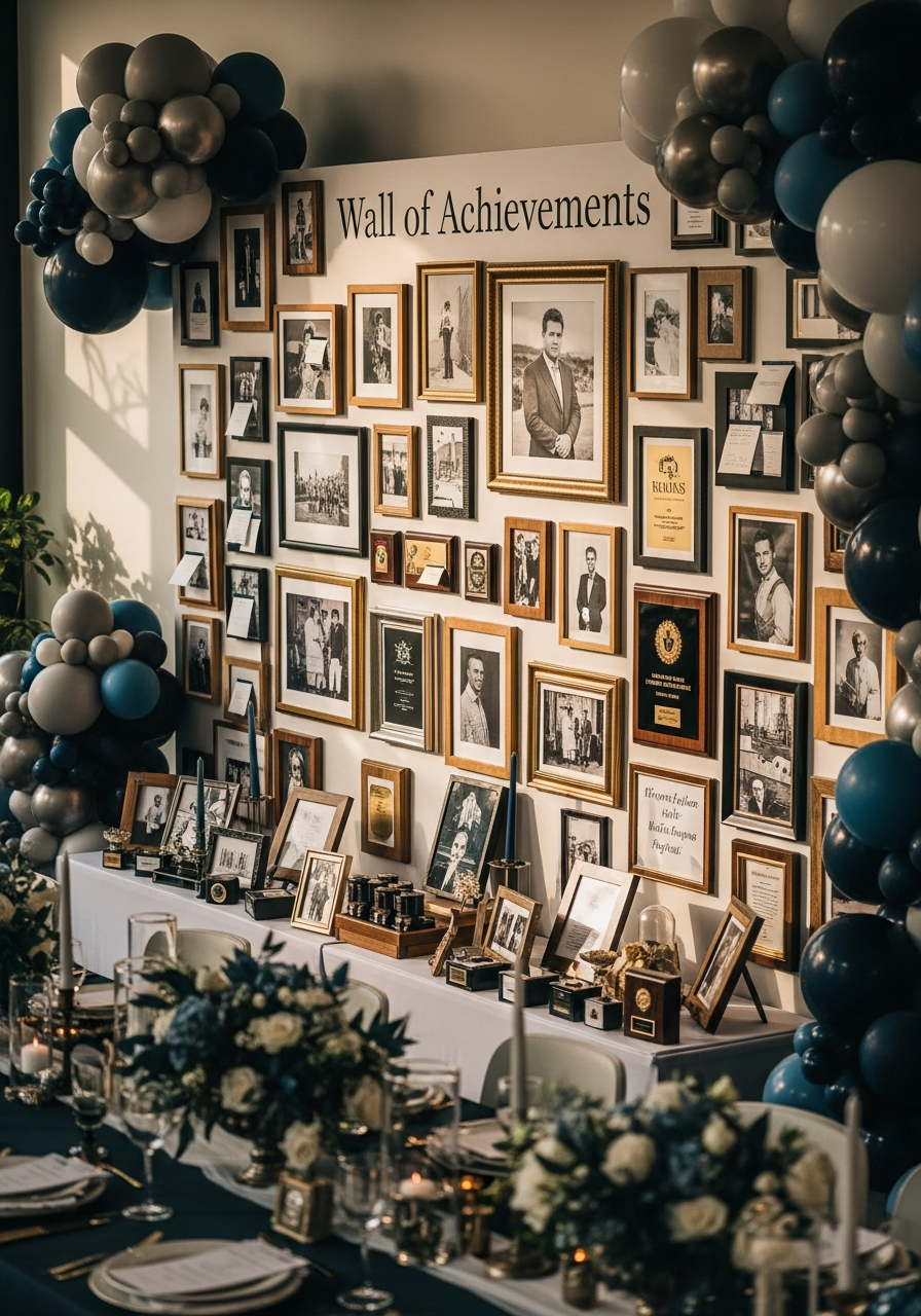 Wall of Achievements - 50 Best Birthday Set Up Ideas for Him