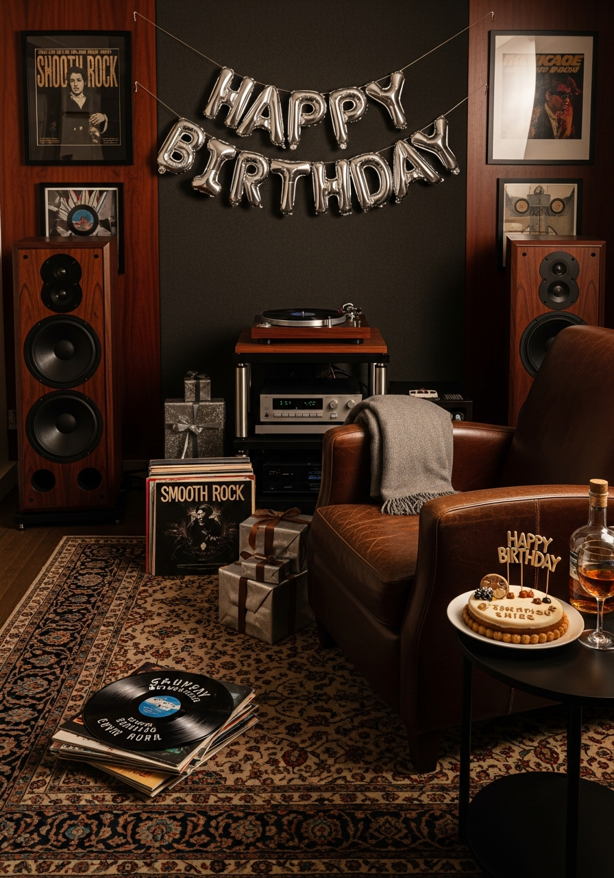 Custom Music Listening Area - 50 Best Birthday Set Up Ideas for Him