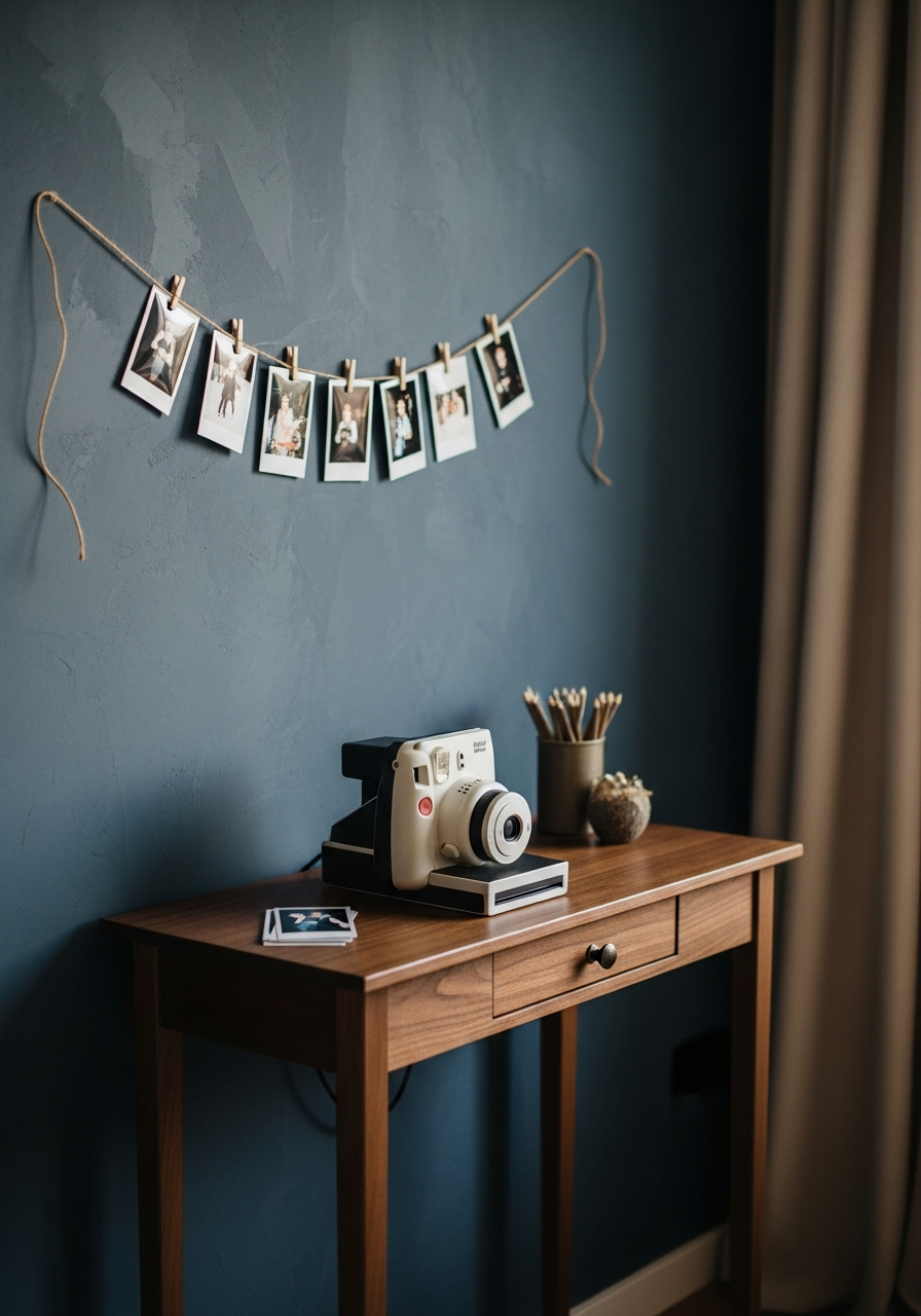 Instant Photo Booth Area - 50 Best Birthday Set Up Ideas for Him