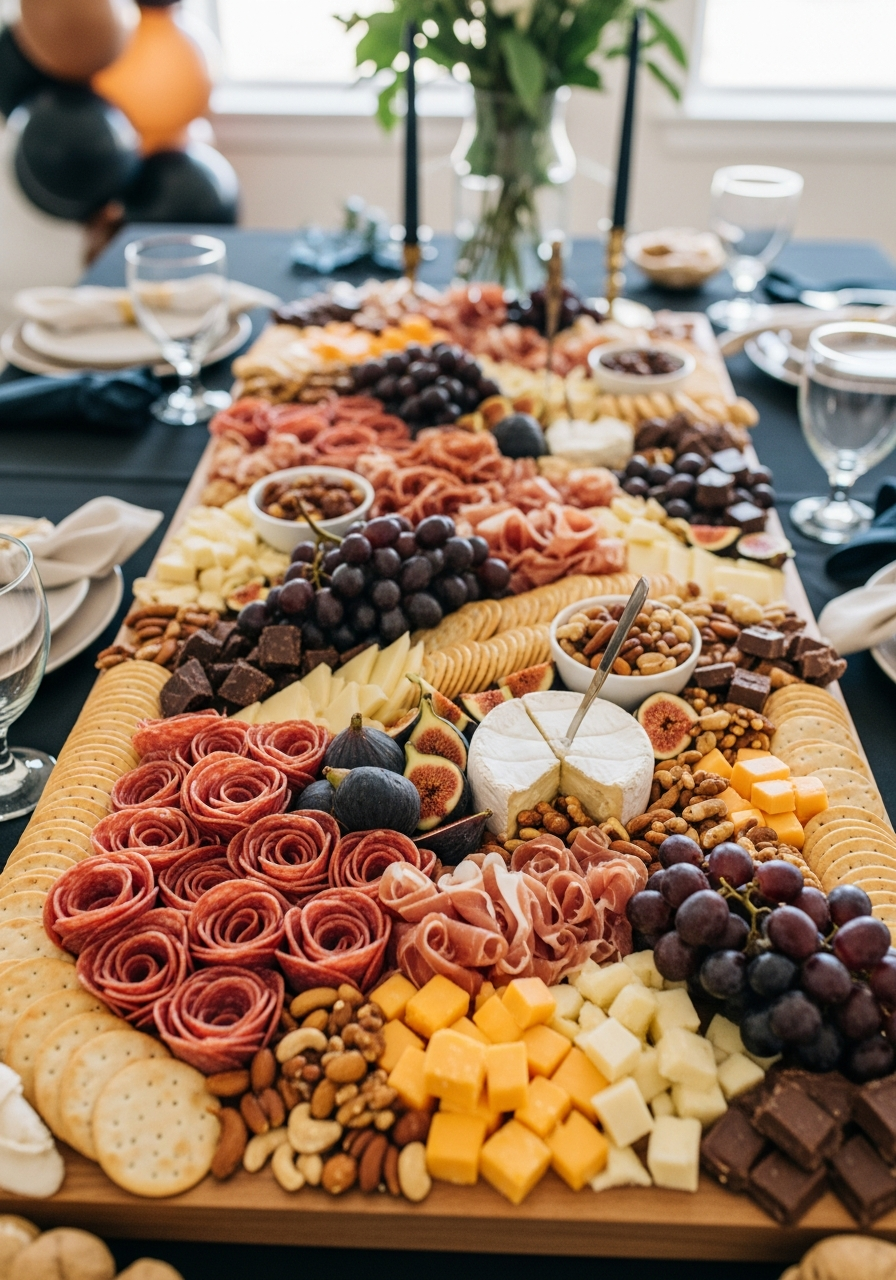 Impressive Snack Board - 50 Best Birthday Set Up Ideas for Him