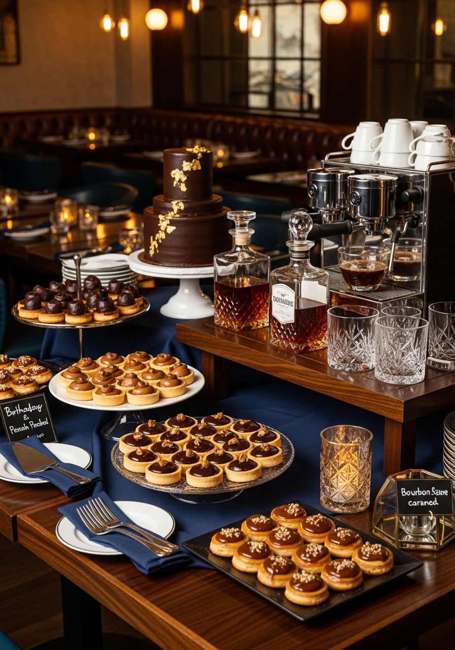 Late Night Dessert Bar - 50 Best Birthday Set Up Ideas for Him