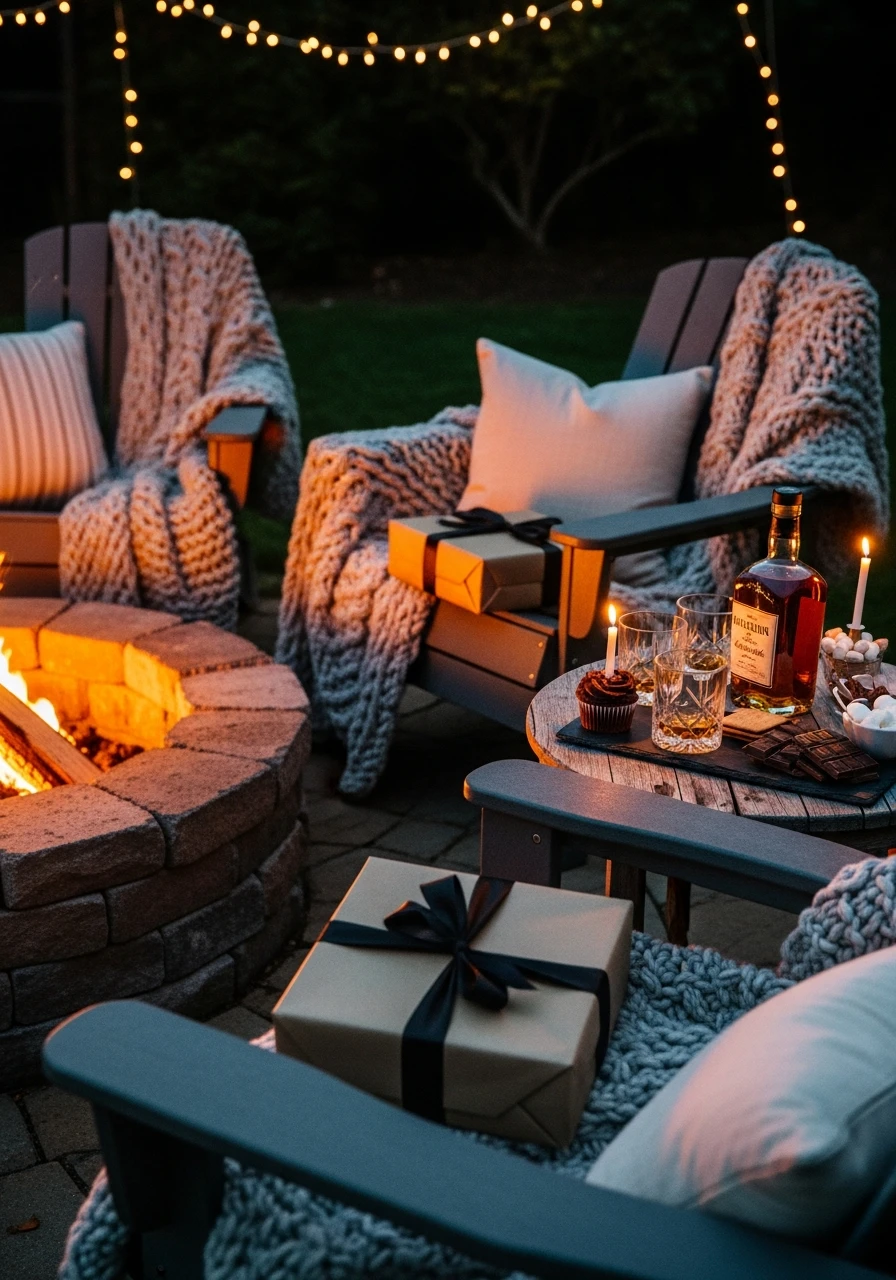 Cozy Fire Pit Night - 50 Best Birthday Surprise Ideas for Husband