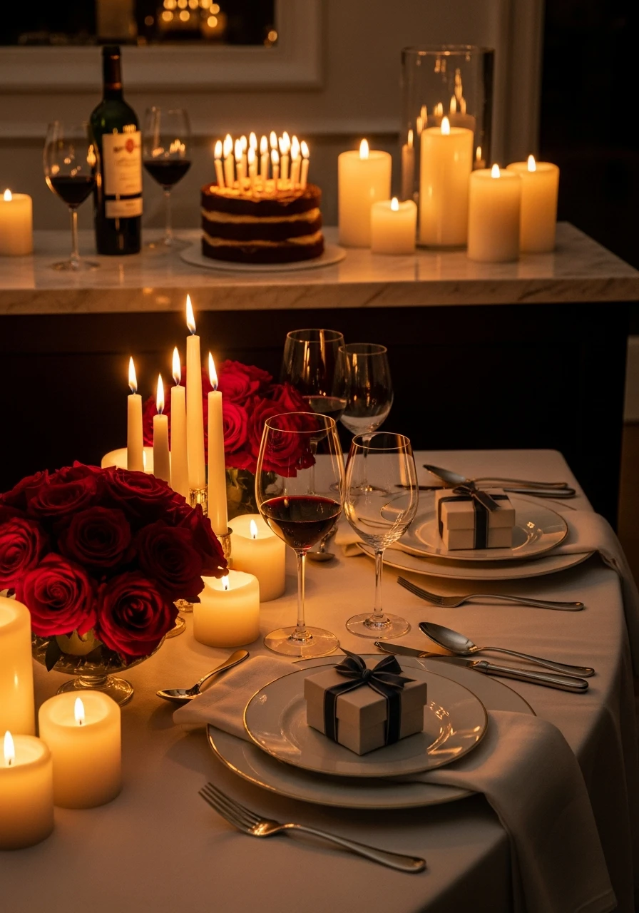 Dinner By Candlelight - 50 Best Birthday Surprise Ideas for Husband