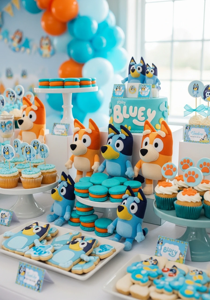 Dessert Table Display - 50 Best Bluey Birthday Party Ideas for a Fun Celebration