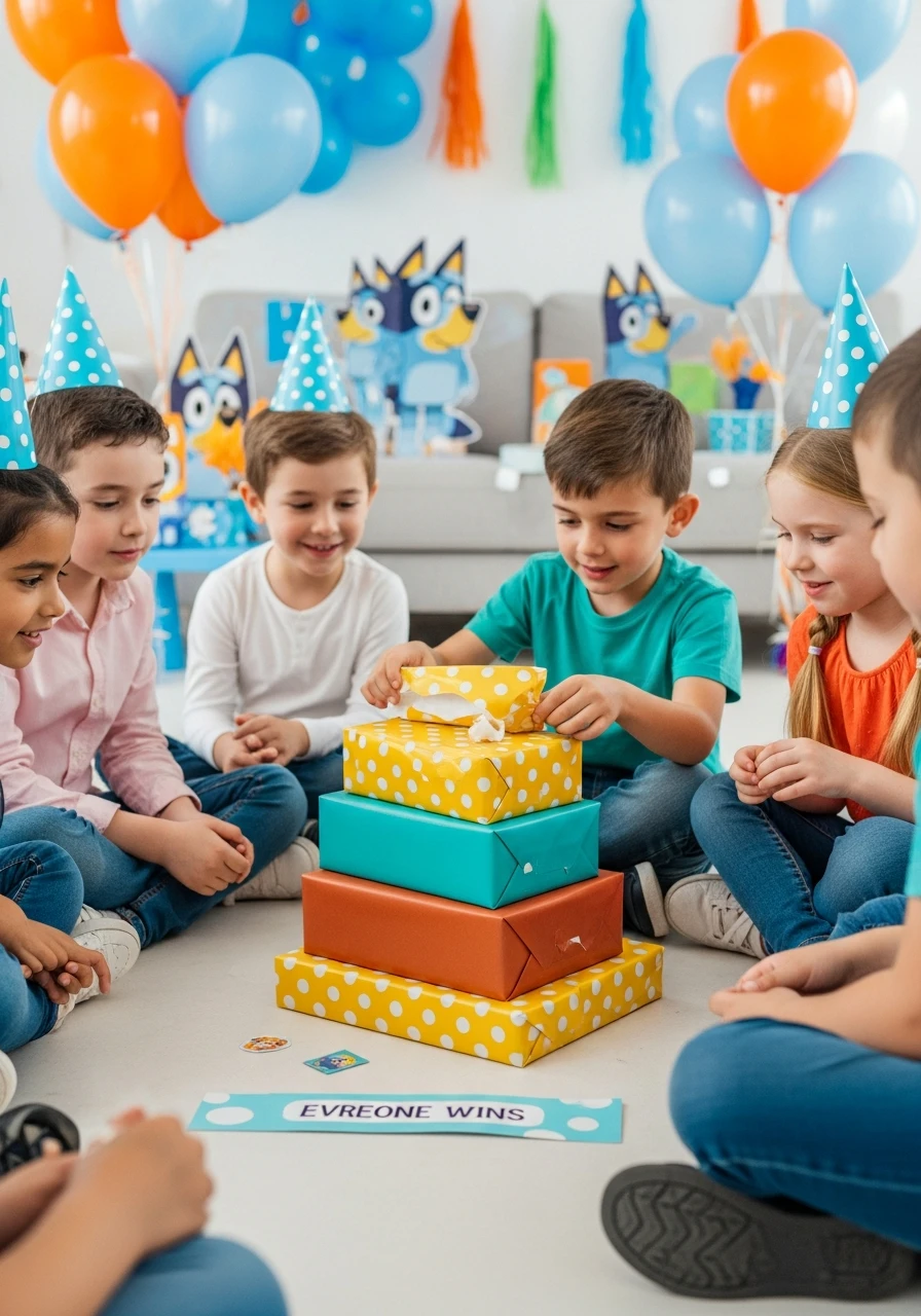 Pass the Parcel - 50 Best Bluey Birthday Party Ideas for a Fun Celebration