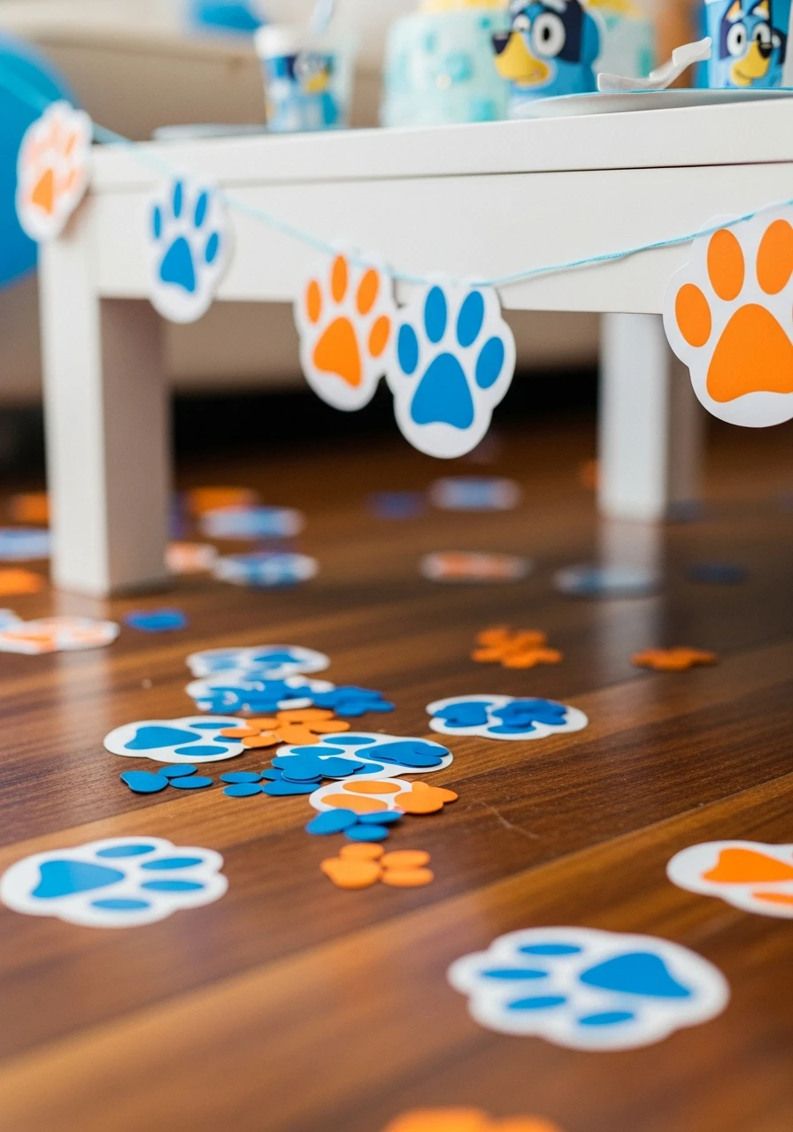 Paw Print Decor - 50 Best Bluey Birthday Party Ideas for a Fun Celebration