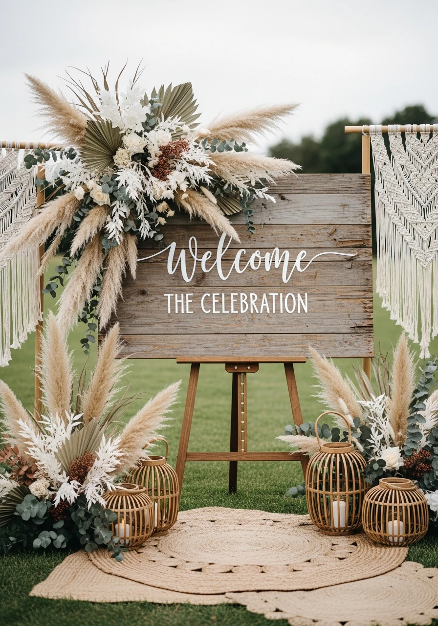 Rustic Welcome Sign - 40 Must-Have Boho Party Decorations for Every Host